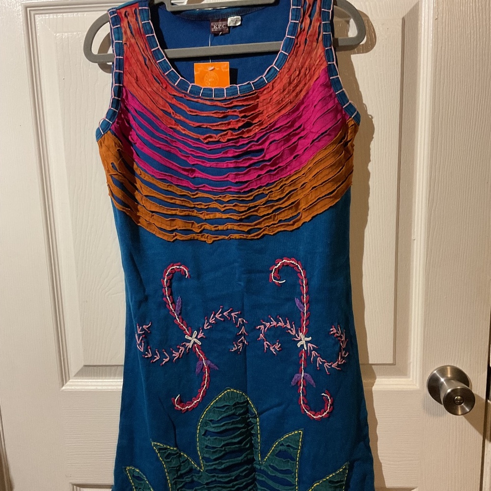 NWT Handmade Cotton Sleeveless Nepalese Dress